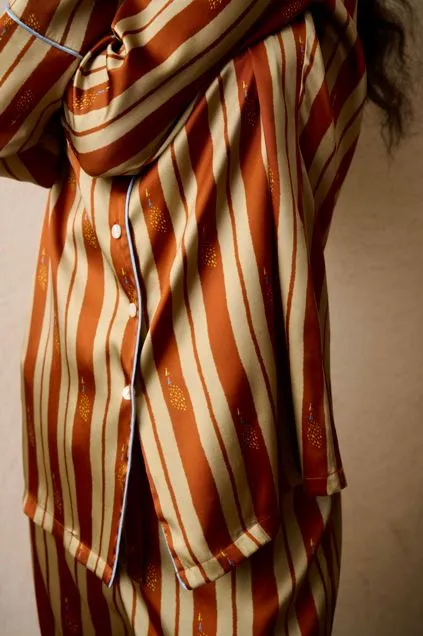 Pure Silk Stripe Pyjamas (In stock, 3-day dispatch)