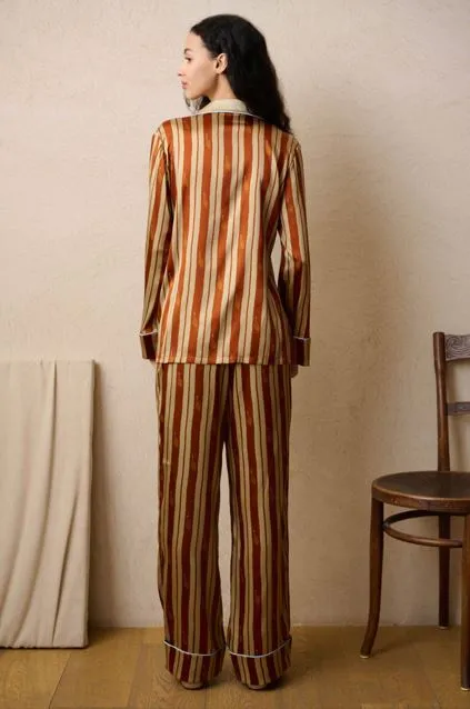 Pure Silk Stripe Pyjamas (In stock, 3-day dispatch)