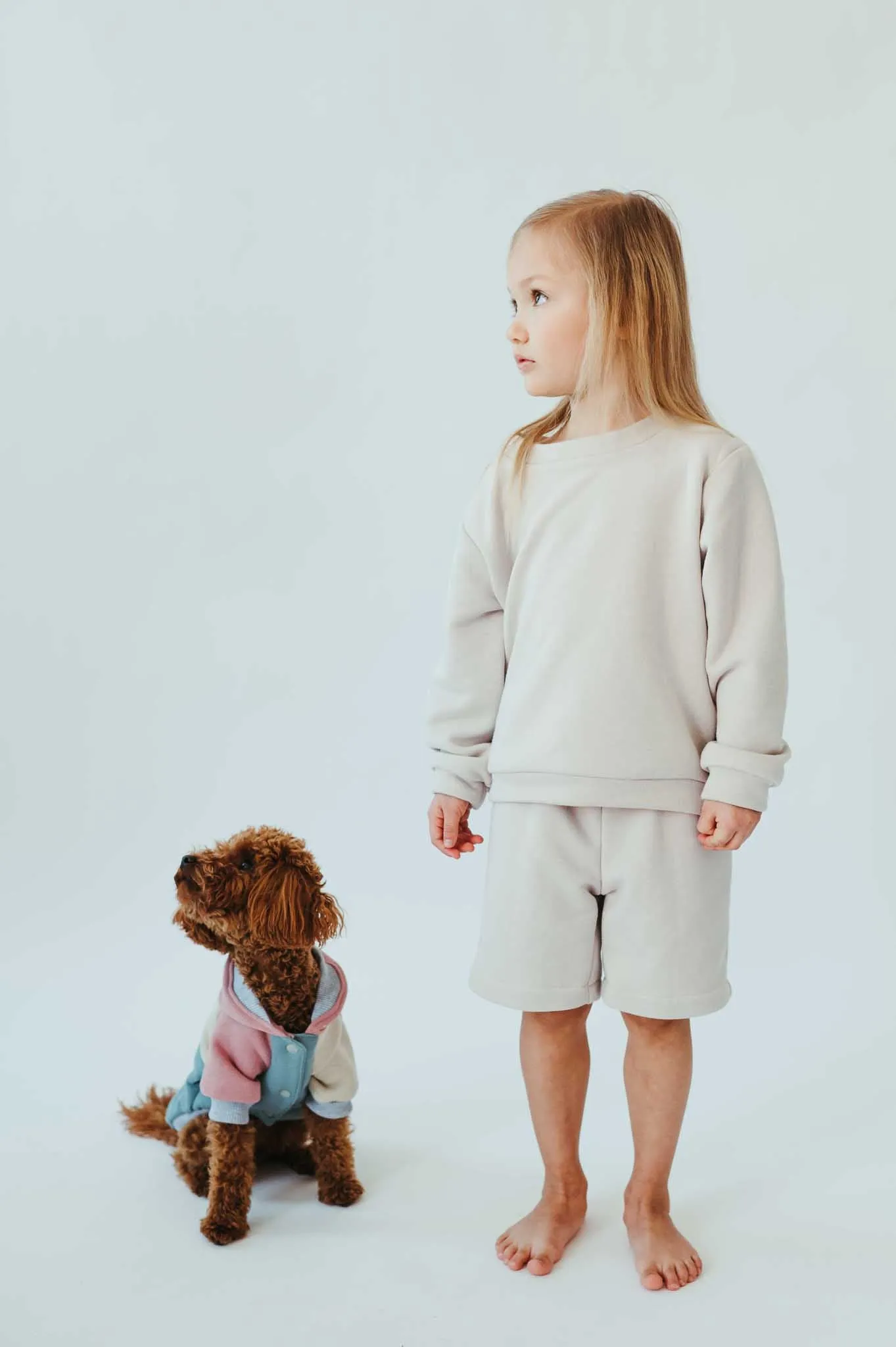Sofa Killer unisex kids shorts White sand