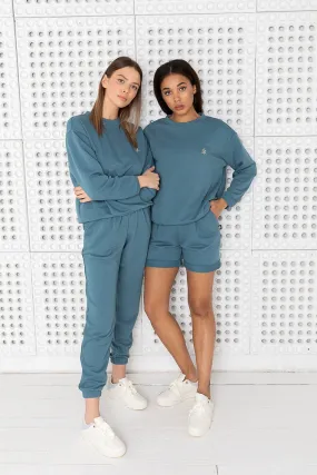 Sofa Killer women lounge wear with shorts option blue Stone