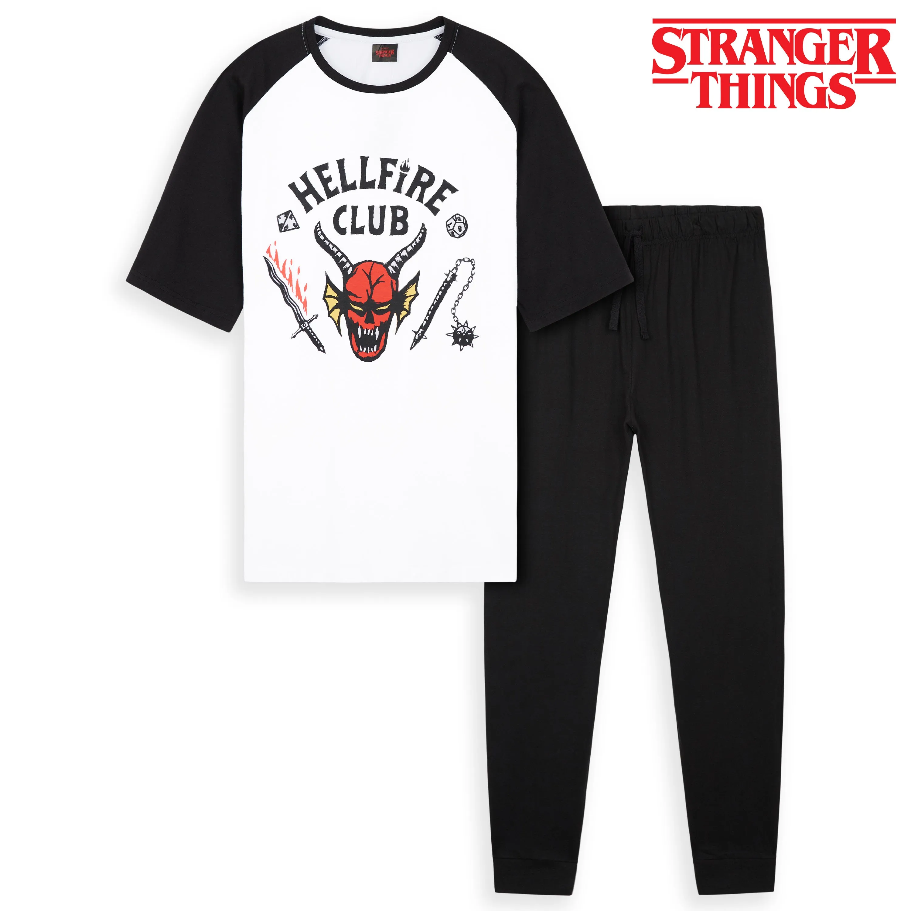Stranger Things Mens Pyjamas Set - T-Shirt & Long Bottoms Nightwear