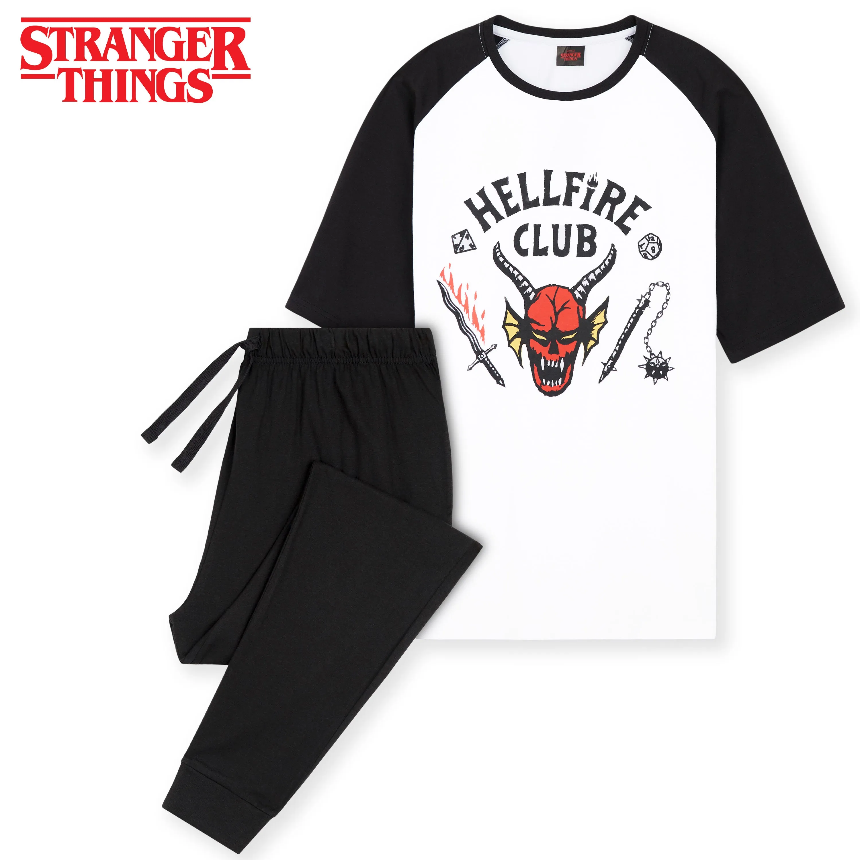 Stranger Things Mens Pyjamas Set - T-Shirt & Long Bottoms Nightwear