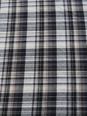 Tartan Plaid Uniform Apparel Flannel Fabric / Gray/Black/Yellow