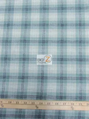Tartan Plaid Uniform Apparel Flannel Fabric / Olive/Khaki / 30 Yard Roll