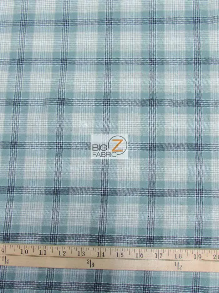 Tartan Plaid Uniform Apparel Flannel Fabric / Olive/Khaki / 30 Yard Roll
