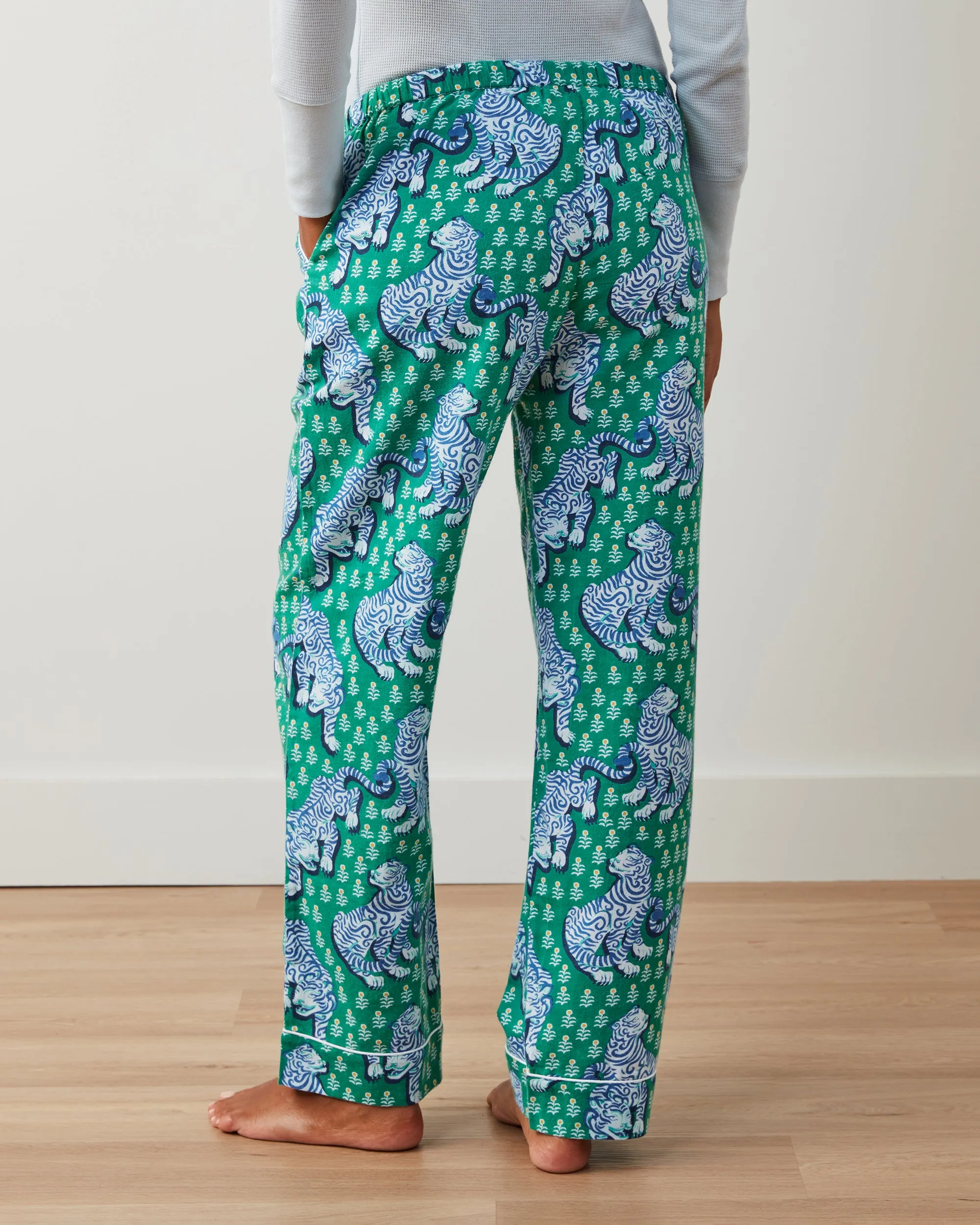 Tiger Queen - Petite Lightweight Flannel PJ Pant - Jade