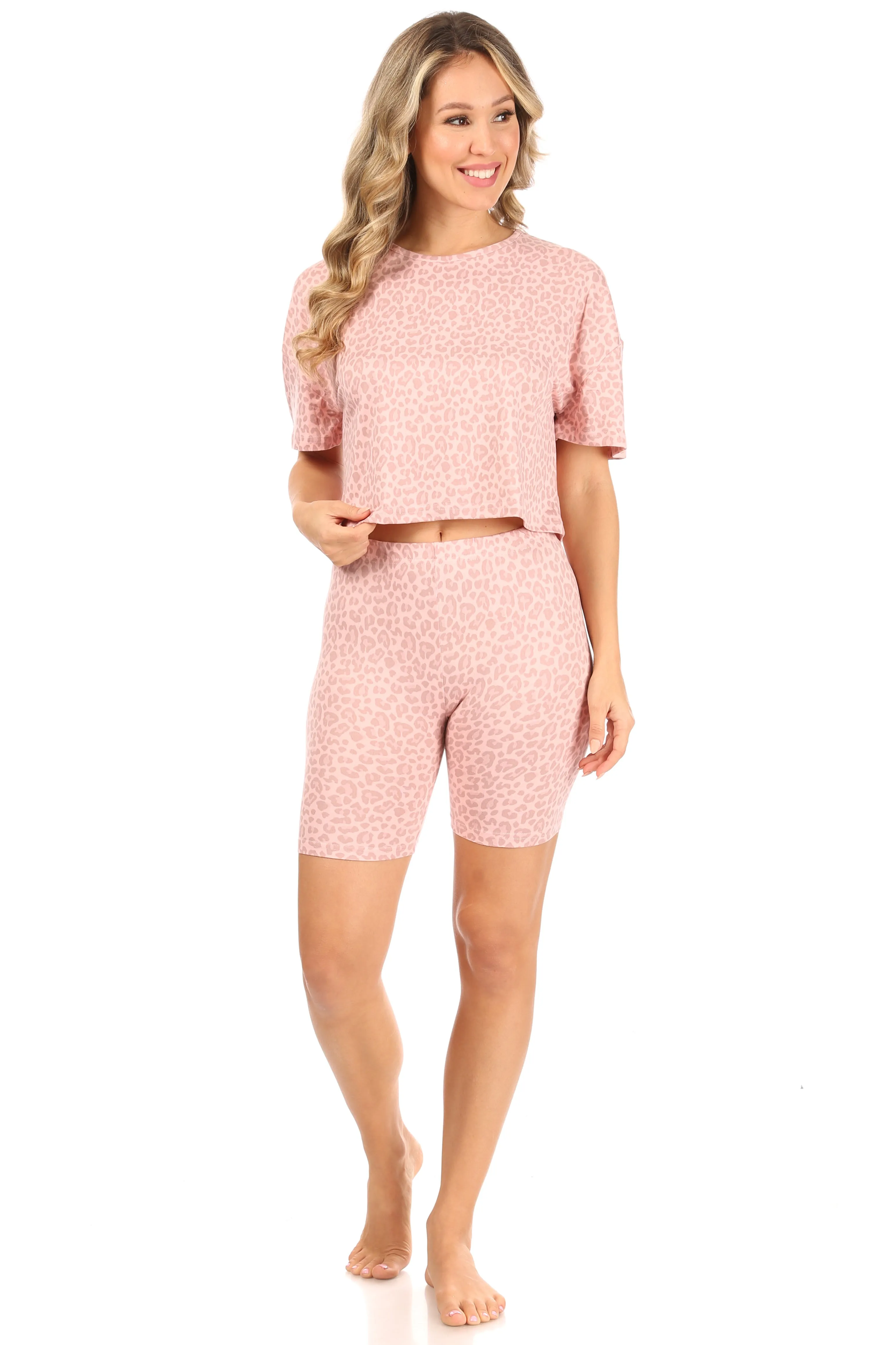 Untamed Short Sleeve Tee and Biker Short Set