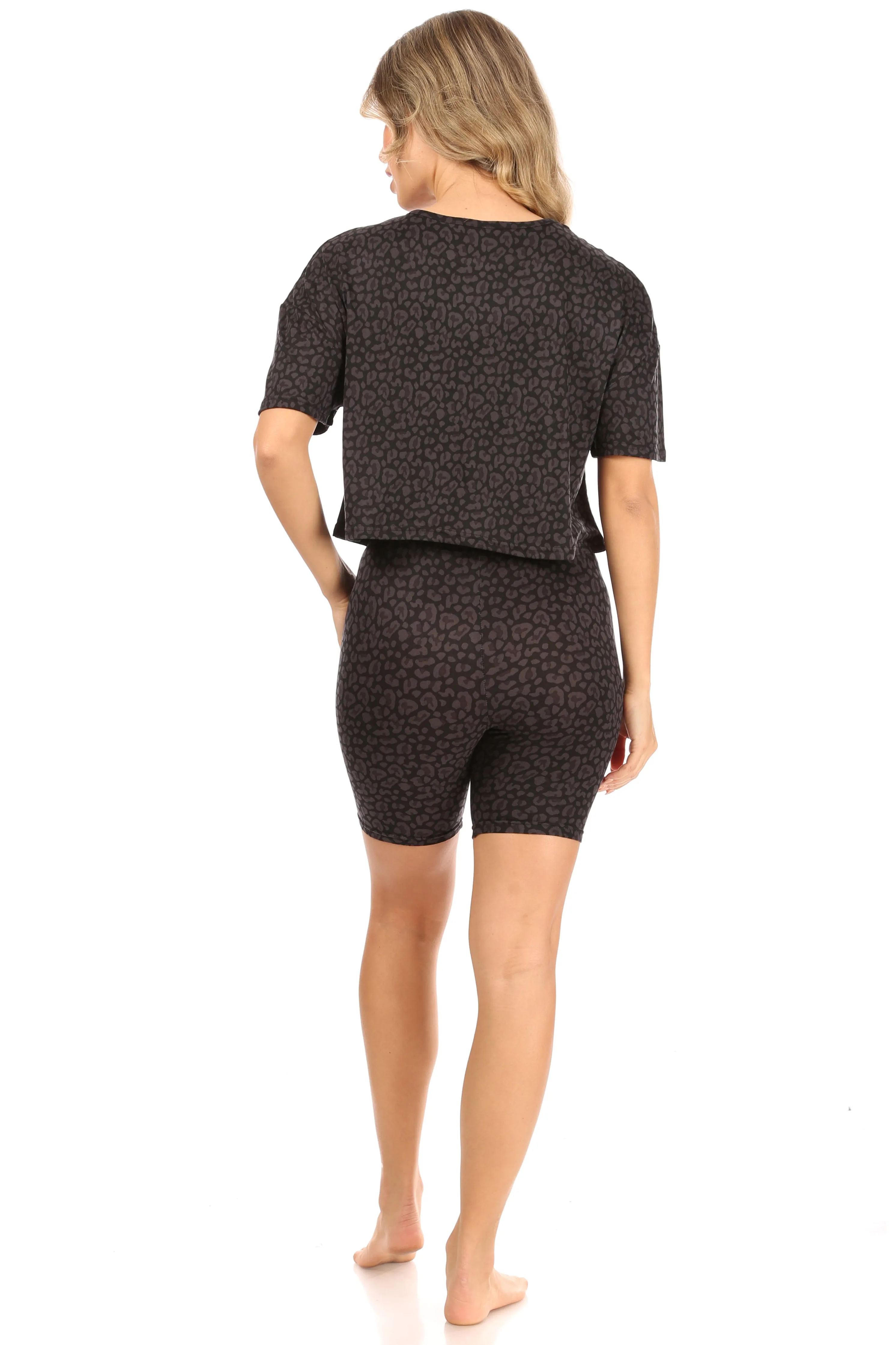 Untamed Short Sleeve Tee and Biker Short Set