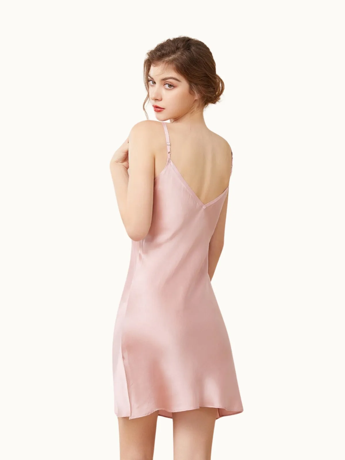 V-Neck Silk Chemise