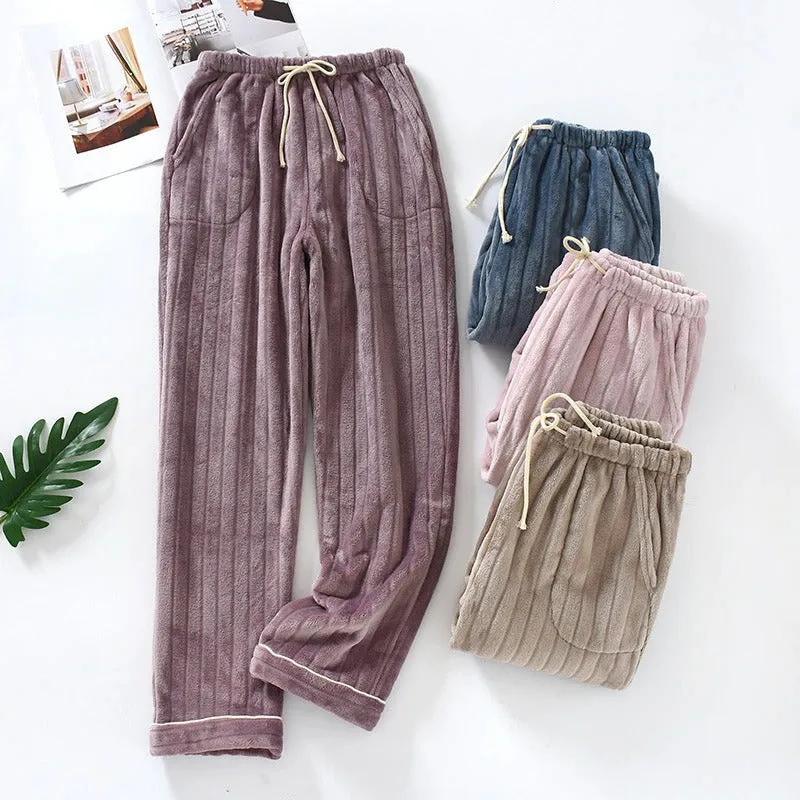 Velvet Thickened Flannel Pants