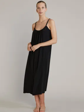 Victoria Silk Nightgown - Black