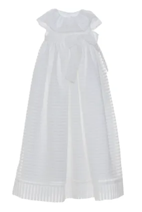 White Patachou Girls Christening Robe and Bonnet 33291