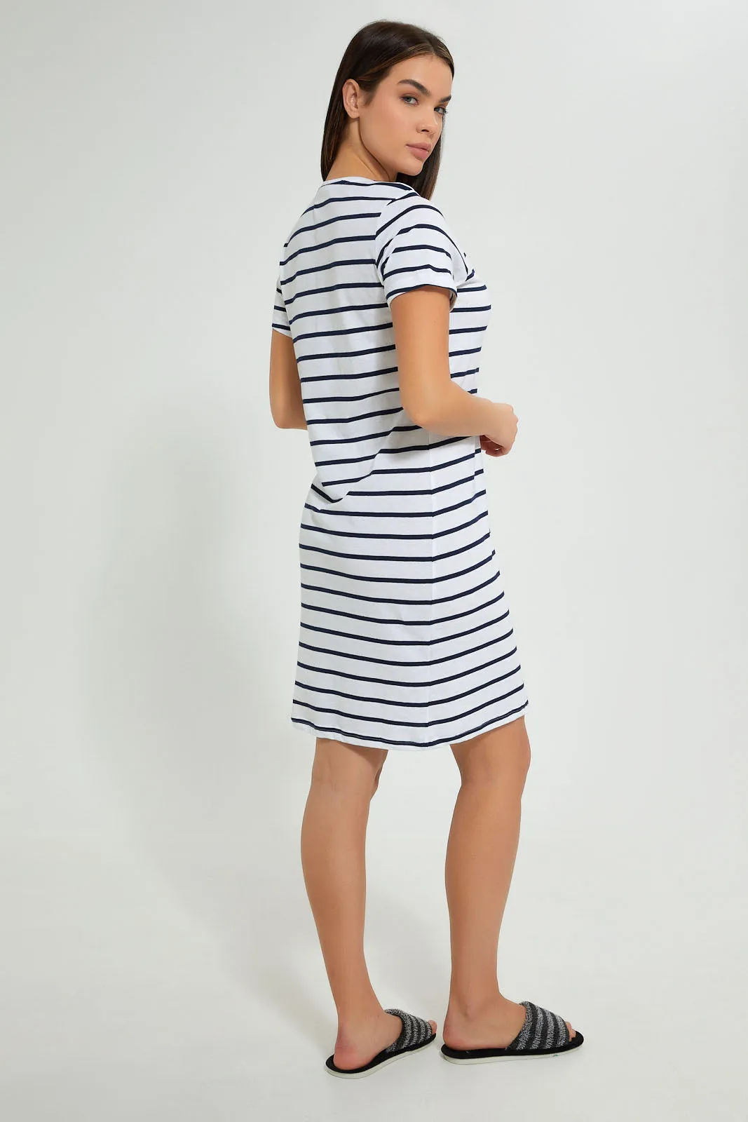 White Striped Nightshirt