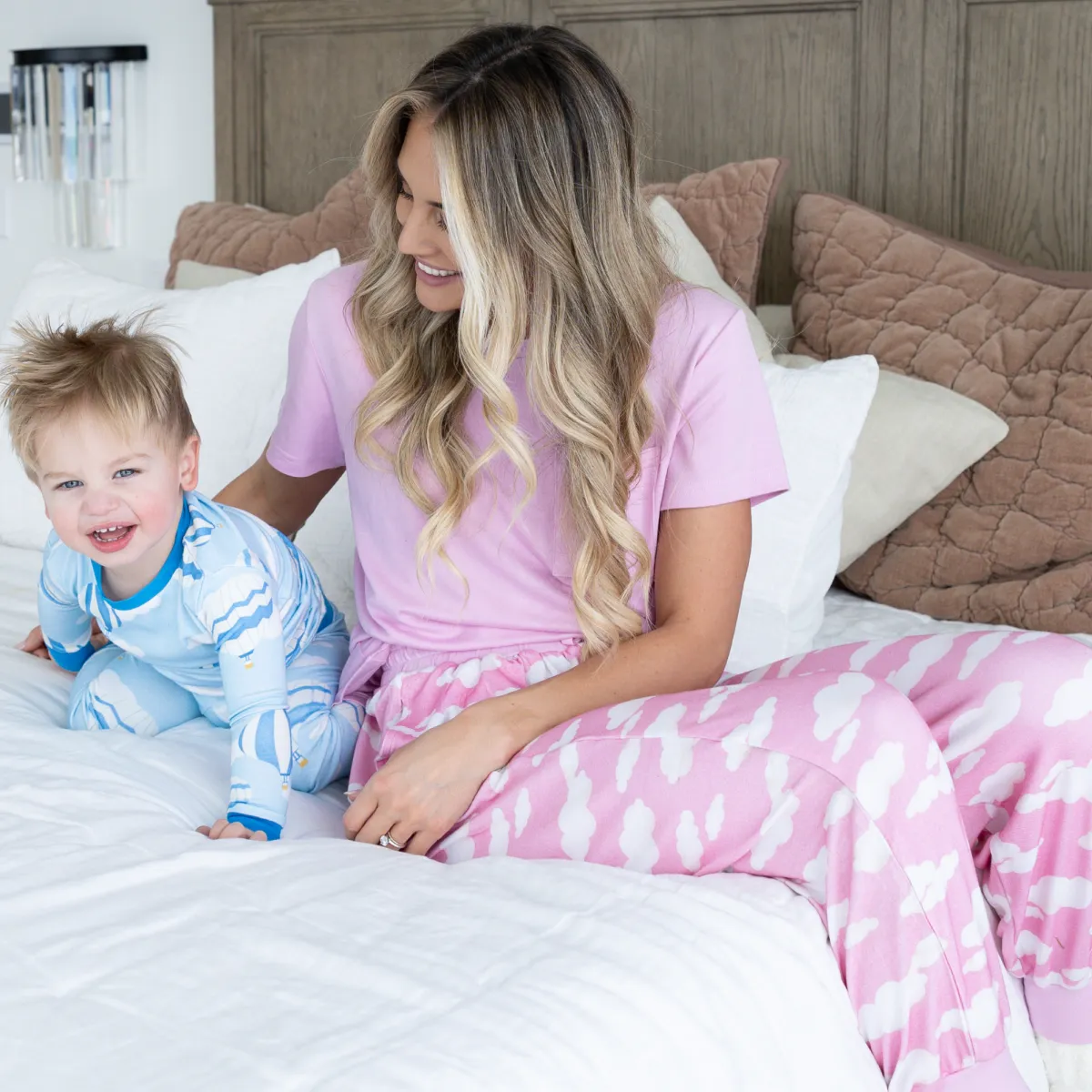 Women's Bamboo Pajamas - Clouds