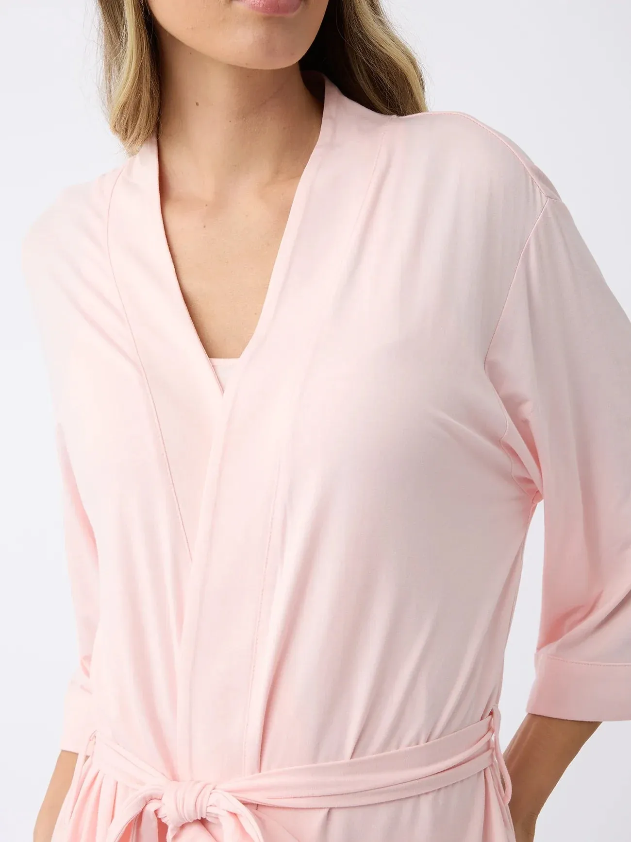 Women's Bamboo Stretch-Knit Kimono Robe