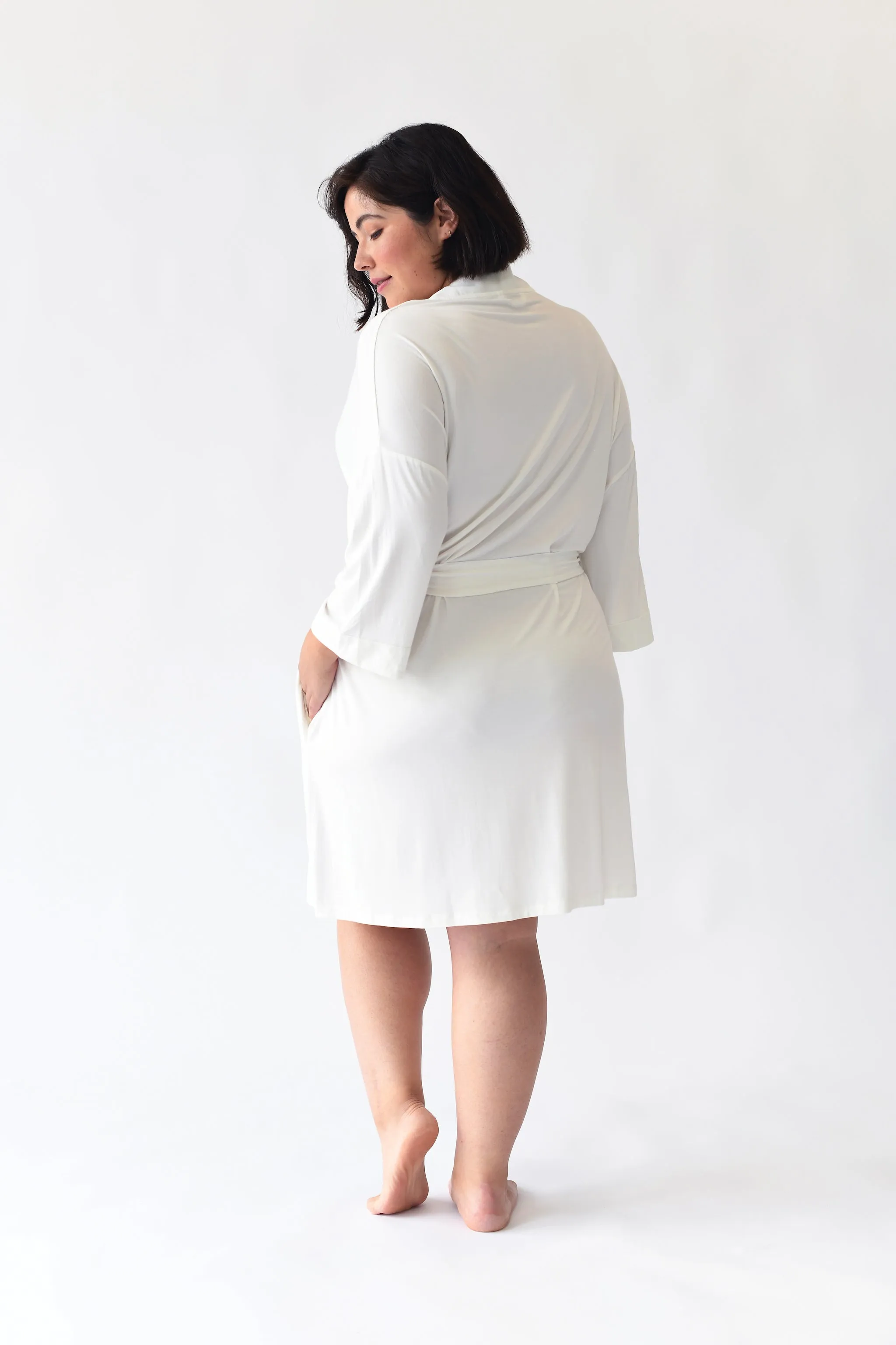 Women's Bamboo Stretch-Knit Kimono Robe