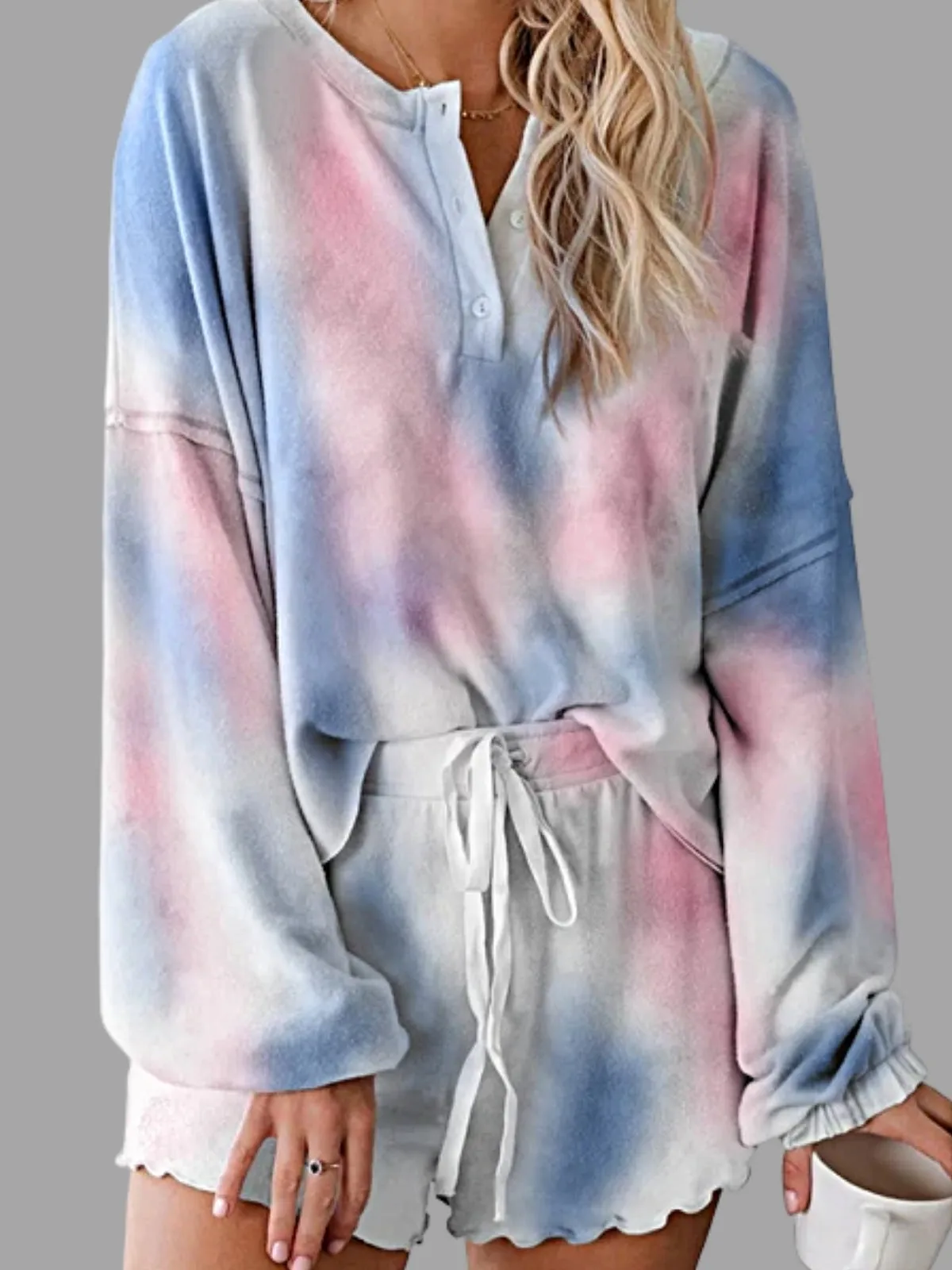 Women's Dramatic Tie-Dye Short Set