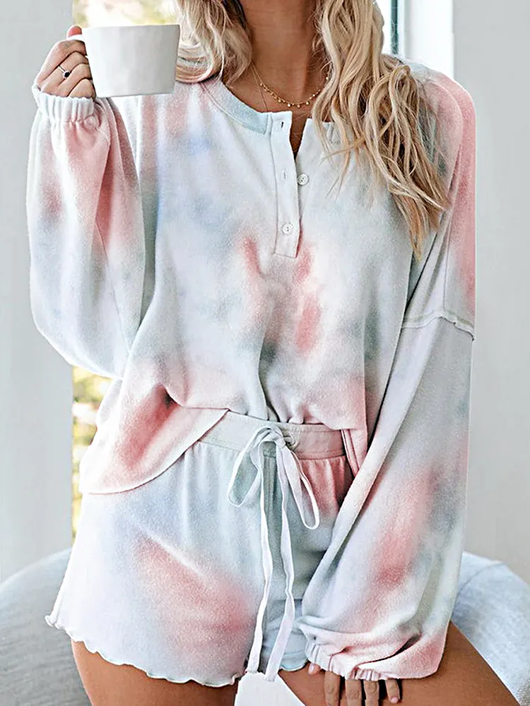 Women's Dramatic Tie-Dye Short Set