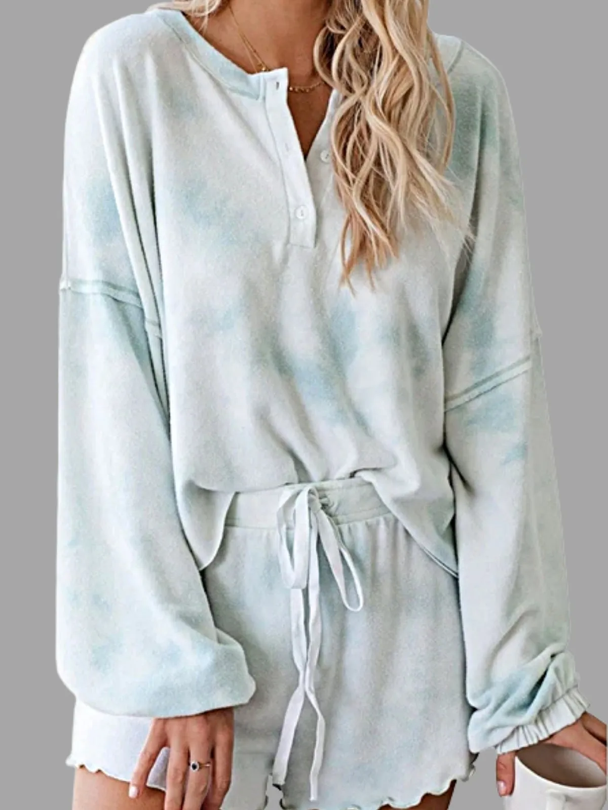 Women's Dramatic Tie-Dye Short Set