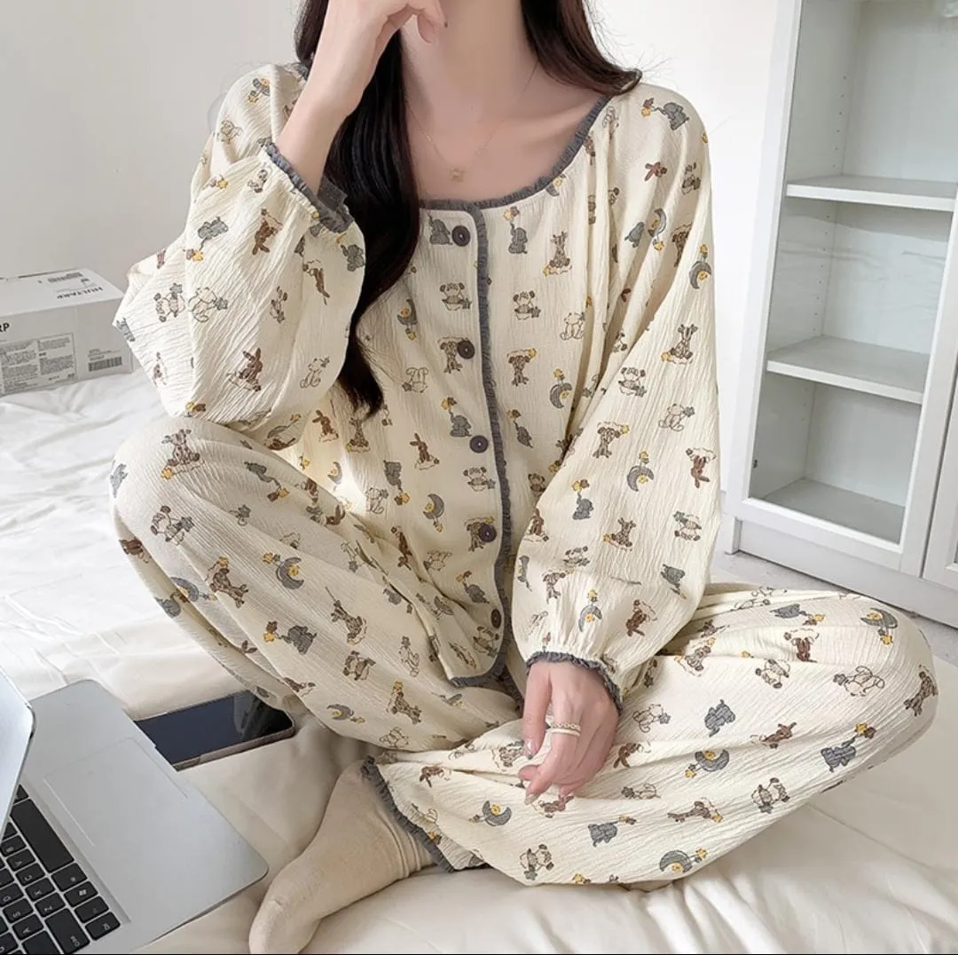 Women's Long Sleeve Pajamas Casual Homewear    472938
