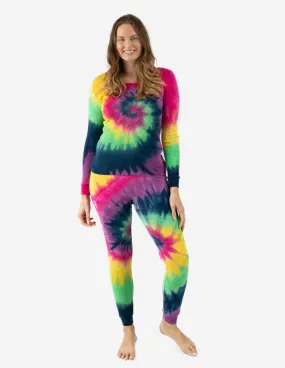 Women's Swirl Tie Dye Cotton Pajamas