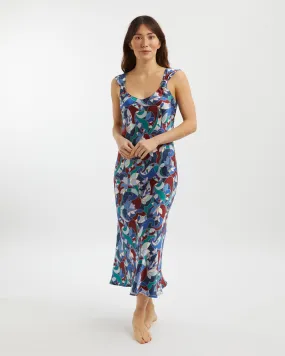 Women's Vintage Style Silk Nightgown - Chow's Paisley